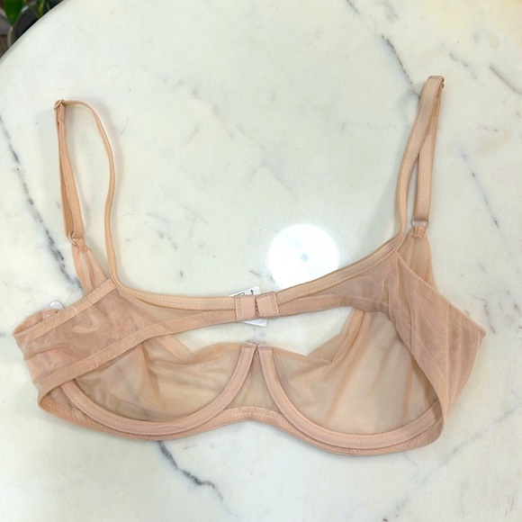 NWT Timpa Mesh Demi Underwire Bra - Nude size 38C - Picture 6 of 6